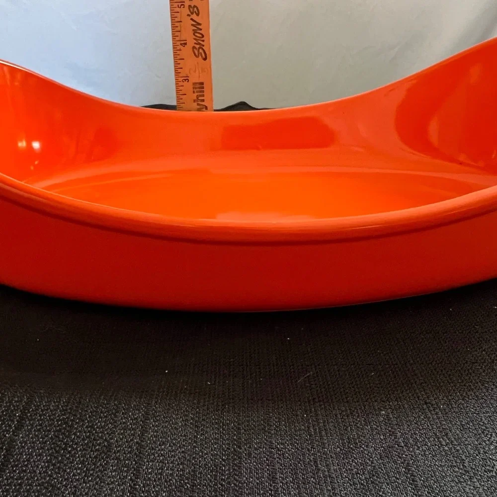 Rachael Ray Orange Stoneware Au Gratin Baker Set 1.25 Qt & 2.25 Qt G014 Oval